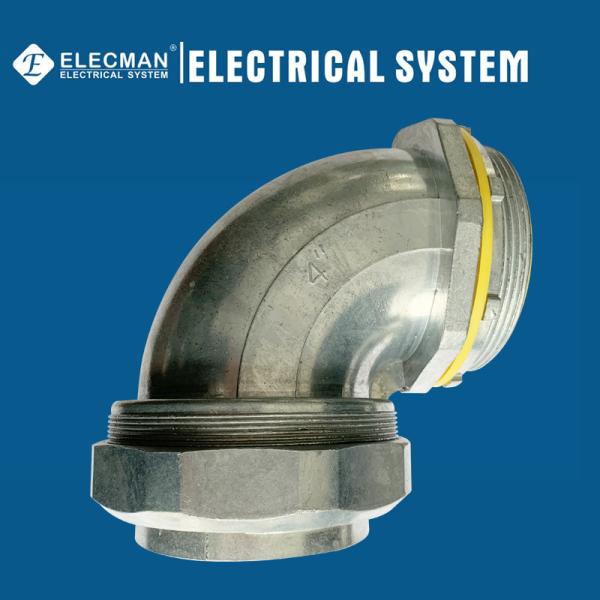 Buy Zinc 90 Degree Liquid Tight Connector 4 Inch at wholesale prices