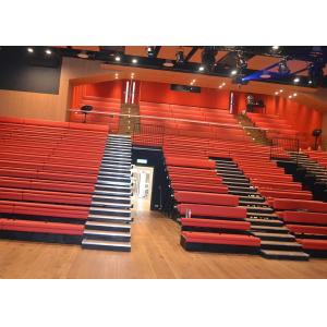 Customized Platform Retractable Grandstands Spectator Bench Leather / Fabric