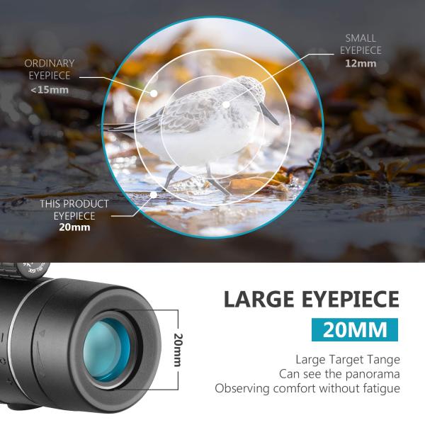 HD Cell Phone Camera Lens 12X50 MONOCULAR TELESCOPE WITH SMARTPHONE HOLDER And Tripod