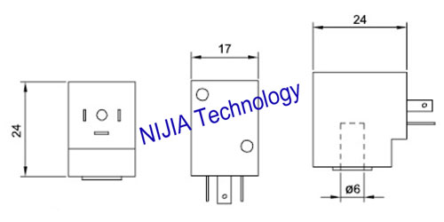 DIN43650B 3 Pin Solenoid Valve Coils 24VDC Solenoid Coil for Sewing Machine
