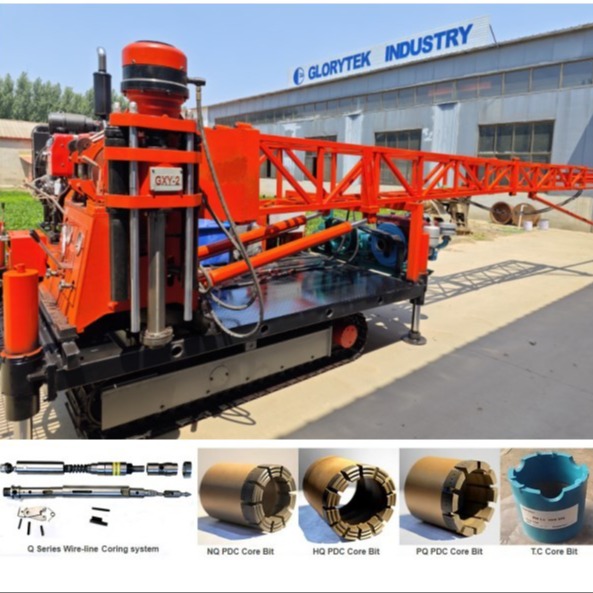 Buy 50m 100m 200m 300m Exploration Drilling Rig Mounted On Crawler Chassis at wholesale prices