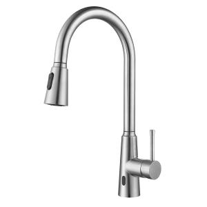 China CUPC Braided Hose Smart Kitchen Faucet Single Lever Handle on sale