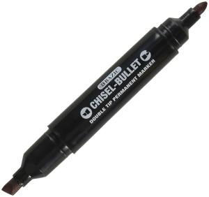 Quality black permanent marker with fiber double tip for sale