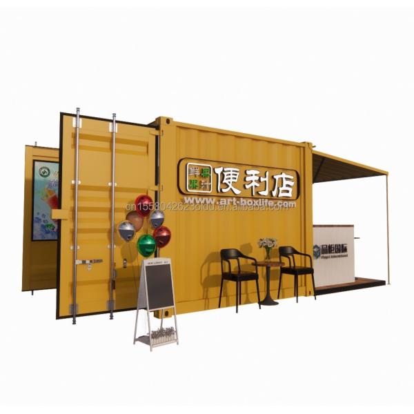 Buy Portable Pop Up Mobile Mini 10ft Container Home Bar Prefabricated Restaurant Shop Street Food Kiosk at wholesale prices
