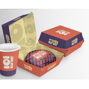 Quality Wholesale customized printing eco-friendly and recyclable hamburger boxes for sale