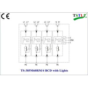 275V / 385V 60kA - 120kA Type 1 Lightning Surge Protector For Electrical Panel