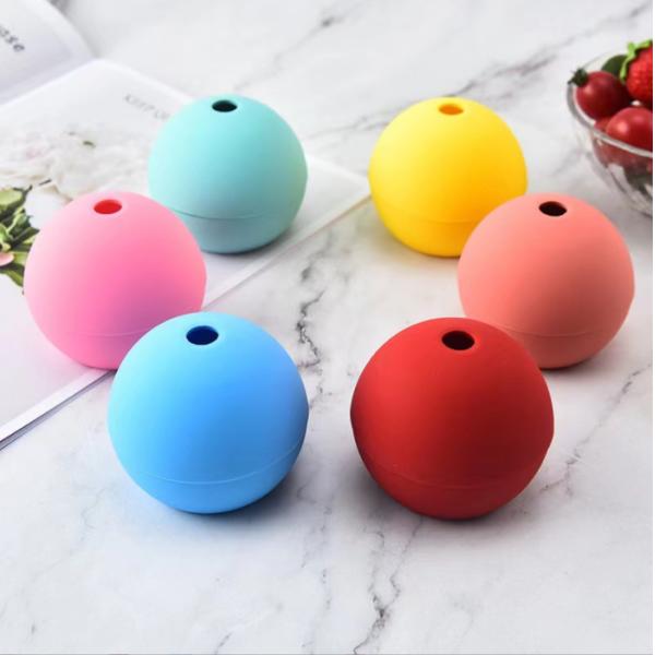 Ice Cream Makers Eco Friendly Food Grade Silicone Single Round Big Ice Ball Maker Molds