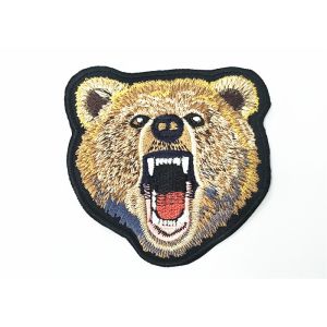 Kid Appliuue Bear Logo Chenille Embroidery Patches Lovely Animal Design
