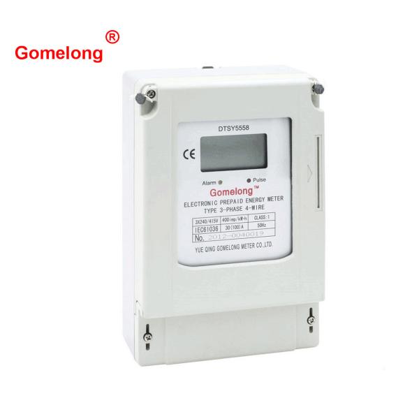 Buy DDS5558 Gomelong 3 Phase 4 Wire Prepaid Electric Energy Meter at wholesale prices