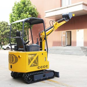 Digging Trenches Small Digger 1.8 Ton Crawler Towable Gasoline Micro Earth