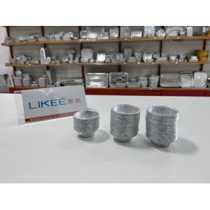 Silver Aluminium Foil Container Cake Cup Vibrate Making Machine For Electronic
