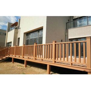 Durable Solid Plastic Garden Fence Panels , Balcony / Corridor Composite Wood