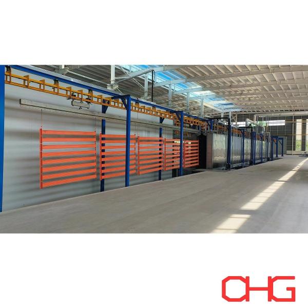Power and Free Conveyor Automatic Powder Coating Line for Metal Shelves Powder