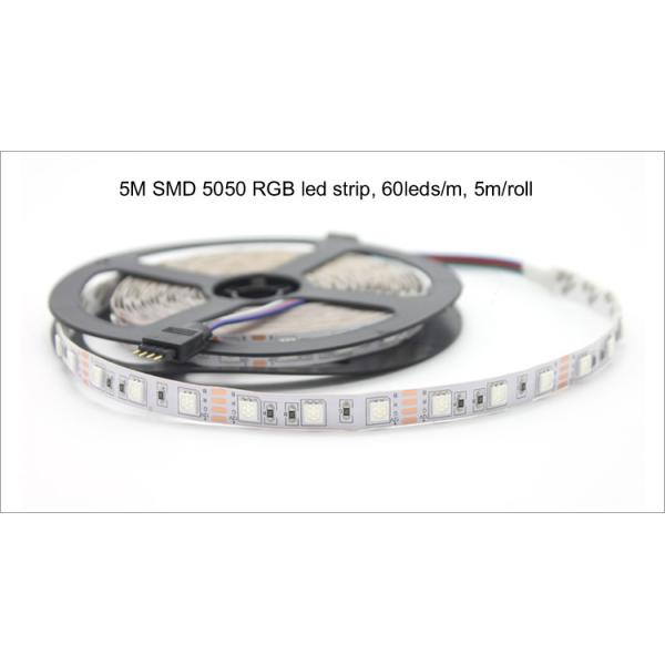 5m 12v 24v 16.4ft 60d waterproof smd 5050 rgb led strip light