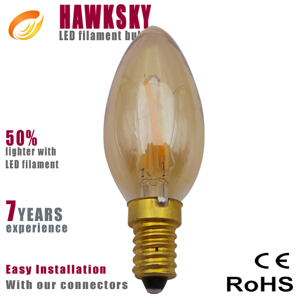 Buy 2015 China New design 220v E14 led filament bulb dimmable at wholesale prices