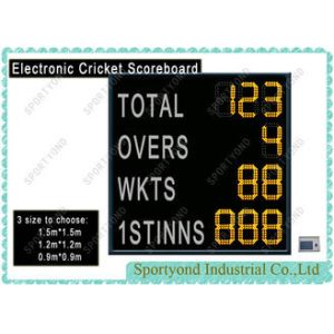 China Custom Amber Electronic Portable Cricket Scoreboard with Led Digit Scores Display and Wireless remote on sale