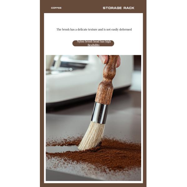 Sustainable Portable Plastic Cleaning Tool for Coffee Machine and Grinder Bristle Brush