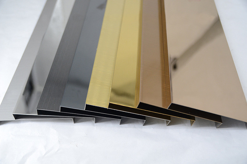 Hairline Finish Stainless Steel Tile Trim 201 304 316 for wall ceiling furniture