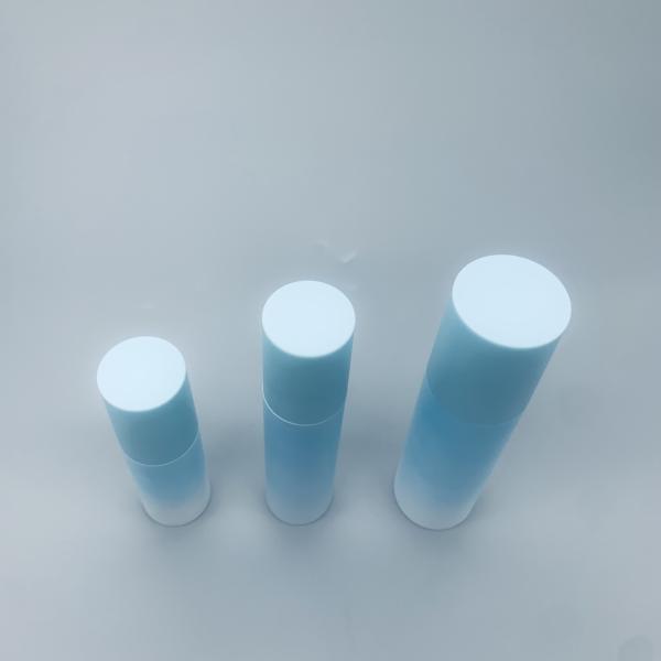 Buy Blue Plastic Cosmetic Airless Pump Bottles For Essential Oil at wholesale prices