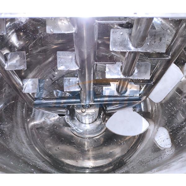 1.5KW Hand Sanitizer Production Equipment , 2 Jackets Homogenizer Mixer For Cosmetics
