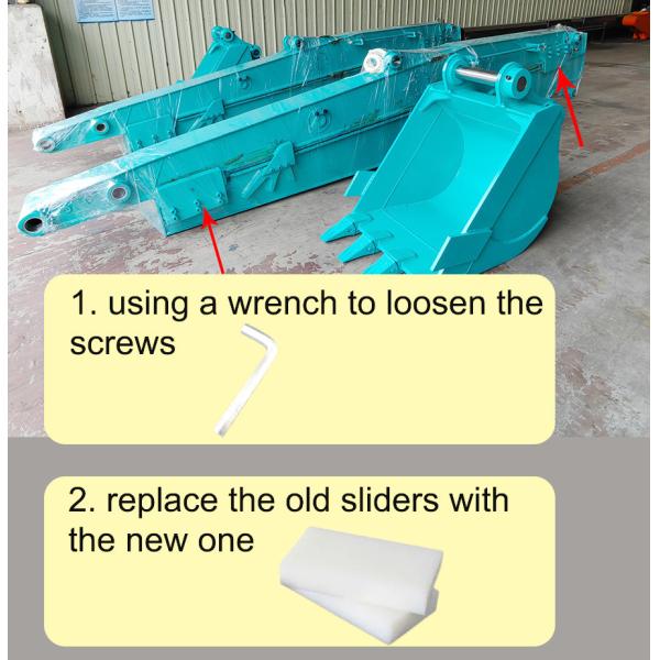 11M Excavator Sliding Arm For ZX490 Excavator Section Telescopic Arm