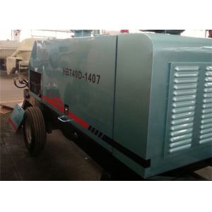 Mini Diesel Towed Hydraulic Concrete Pump , 50mm Aggregate Diameter Concrete