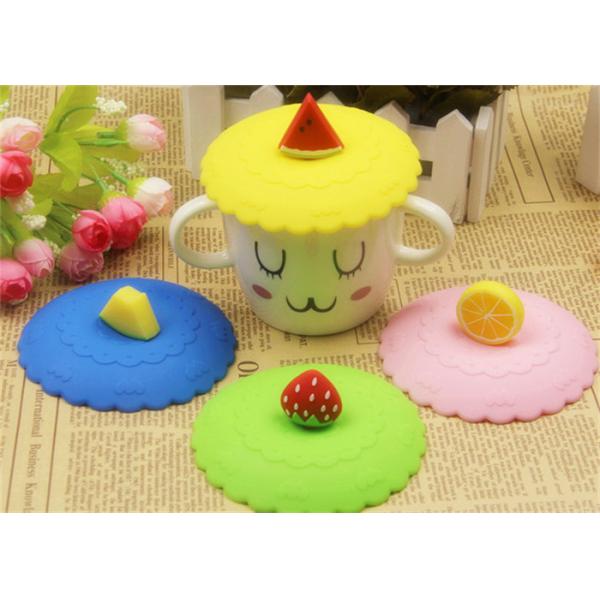 Buy Food Grade Silicone Fresh Cover / Silicone Cup Cover Round Shape Diameter 10.5cm at wholesale prices