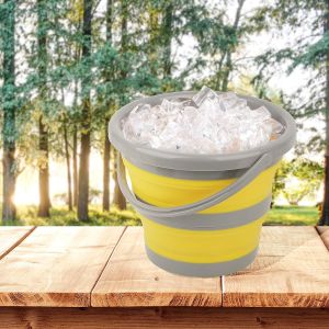 Collapsible Plastic Bucket with 1.32 Gallon (5L) Each, Foldable Round Tub, Space