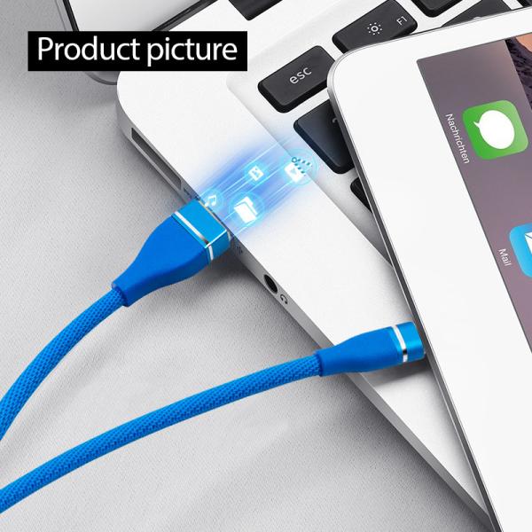 Fast Charging USB Data Cable Nylon Braid Material 8 Pin For IPhone