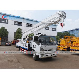 China 98hp ISUZU 22 Meters Aerial Bucket Truck With Hydraulic Cage on sale