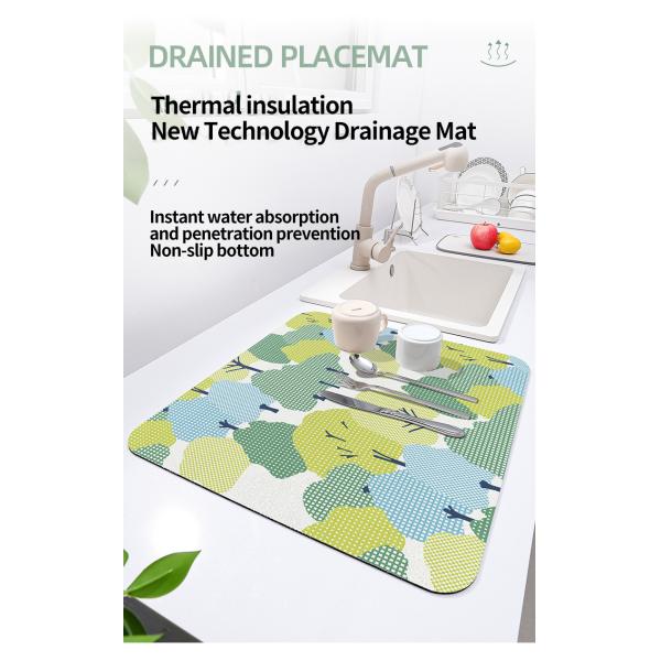 30*40cm/40*50cm Kitchen Drying Mat for Stone Countertops Customizable and Durable