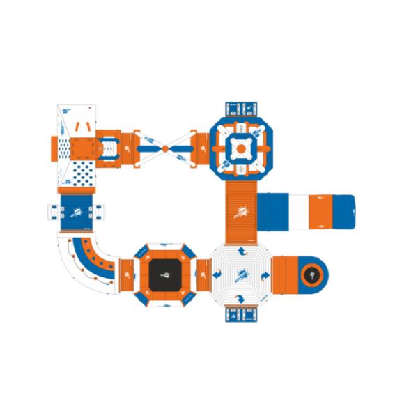 Buy Durable Airtight Inflatable Floating Water Park , Inflatable Party Island at wholesale prices