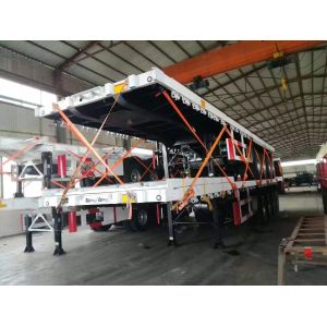 3 Axles 40FT Container Transport Platform Flatbed Semi Trailer Customization
