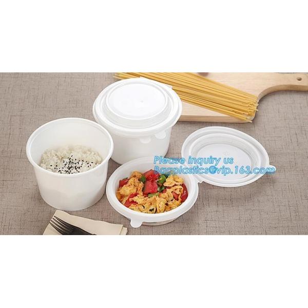 Custom printed disposable PLA hot soup bowls, kraft paper soup cup,Eco-Friendly