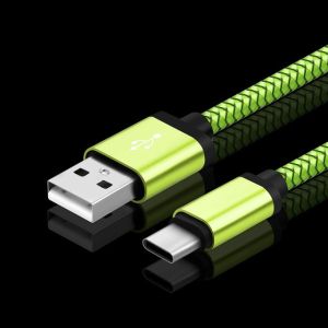 Rohs Aluminum Connector 2A Nylon Braided Data Sync Type C USB Cable