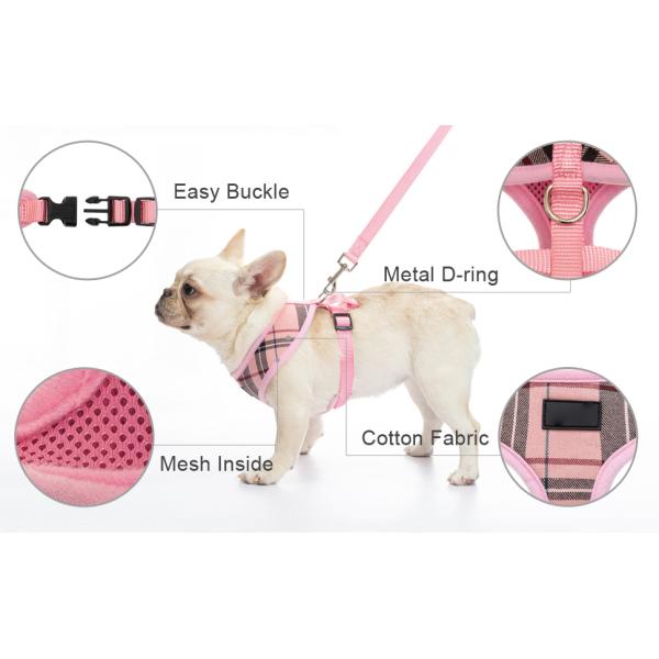 Breathable Materials Nylon Dog Harness Soft Mesh Comfort Padded Puppy Vest No Pull