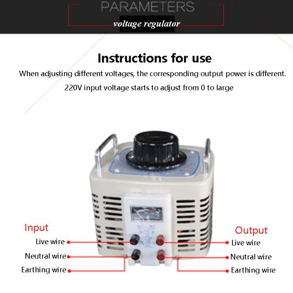 3KVA Lighting 3 Phase Automatic Voltage Regulator Variac Rotary Knob 0-250VAC