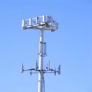 Round Pole Gsm Monopole Communication Tower 20m