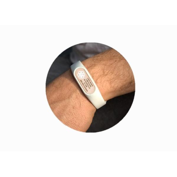 Printed Personal Safety ID Bracelets Engraved Medical Tag Bracelet With Pod ID