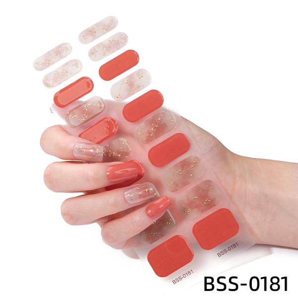 Custom-made 3D Semi Cured Gel Nail Sticker Popular Custom-made Korea Style Design
