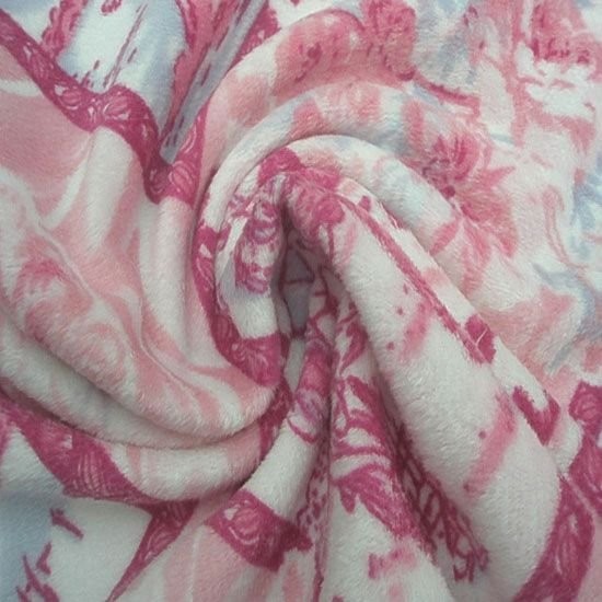 Buy Skin - Friendly Velboa Fur Fabric Beautful Printed  For Bedding at wholesale prices