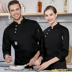 OEM Service Restaurant Costume Bar Kitchen Women Fitted Chef Coat