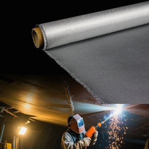 High-Temperature Vemiculite Coated Silica Fiberglass Welding Blanket with 1800C