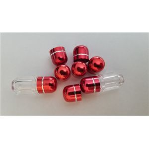 Clear Plastic Pill Bottless Rhino Capsule Containers Colorful Metal Cap For 3D