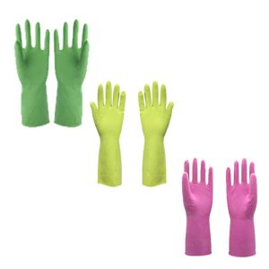Textured Anti Slip Latex Reusable Dishwashing Gloves