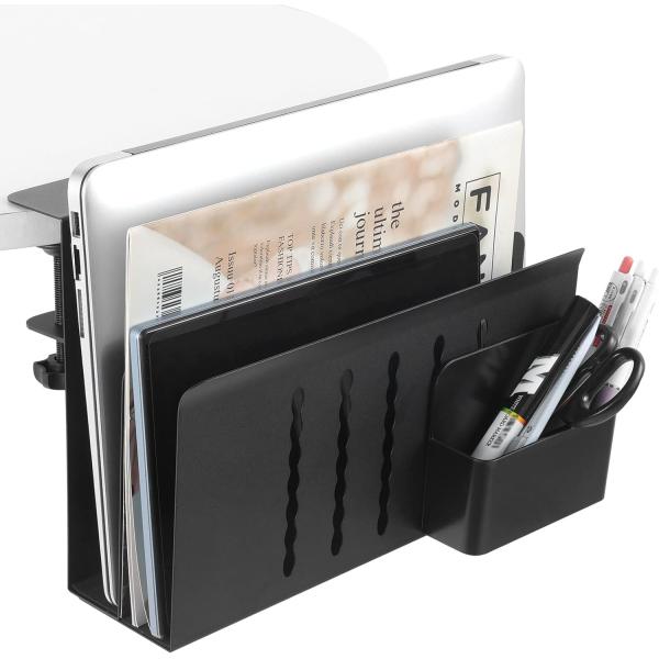 Buy 2 Tier Desk Side Storage Laptop iPad Stand Document Shelf Organizer with Pen Holder at wholesale prices