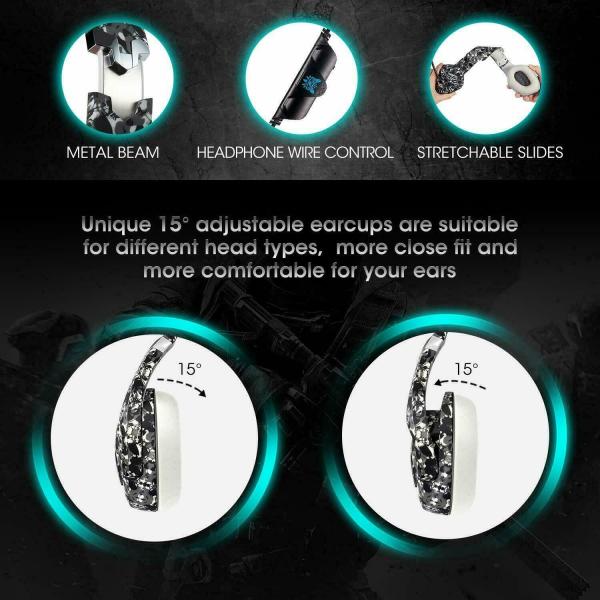 ONIKUMA K1 Pro 2.2m 100mA Camouflage Gaming Headset With Mic