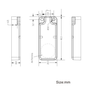 RF-HZ80L: 80*80mm Square High Frequency RFID Reader
