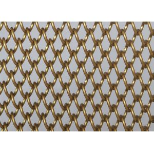20m Gold Aluminum Metal Mesh Curtain SGS