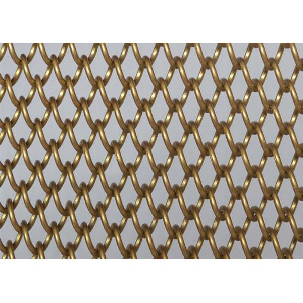Buy 20m Gold Aluminum Metal Mesh Curtain SGS at wholesale prices